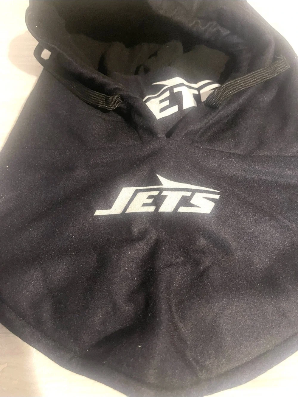 Jets Black Men's Hooded Neck Warmer